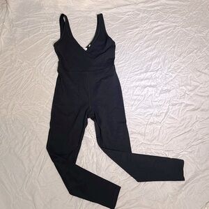 Aritzia Wilfred deep v neck super soft onesie jumpsuit.